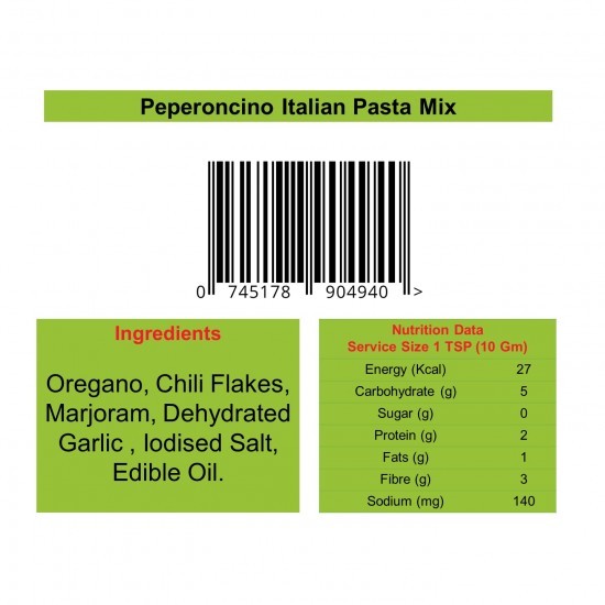 Chili Bily Pepperoncino Italian Pasta Mix I Perfect for Classic Aglio Olio Pasta, 50g